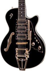 Semi-hollow e-gitarre Duesenberg Starplayer Custom - Black