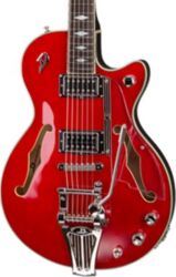Semi-hollow e-gitarre Duesenberg STARPLAYER TV DELUXE - Crimson red