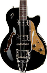 Semi-hollow e-gitarre Duesenberg Starplayer TV - Black