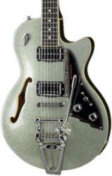 Semi-hollow e-gitarre Duesenberg STARPLAYER TV - Silver sparkle
