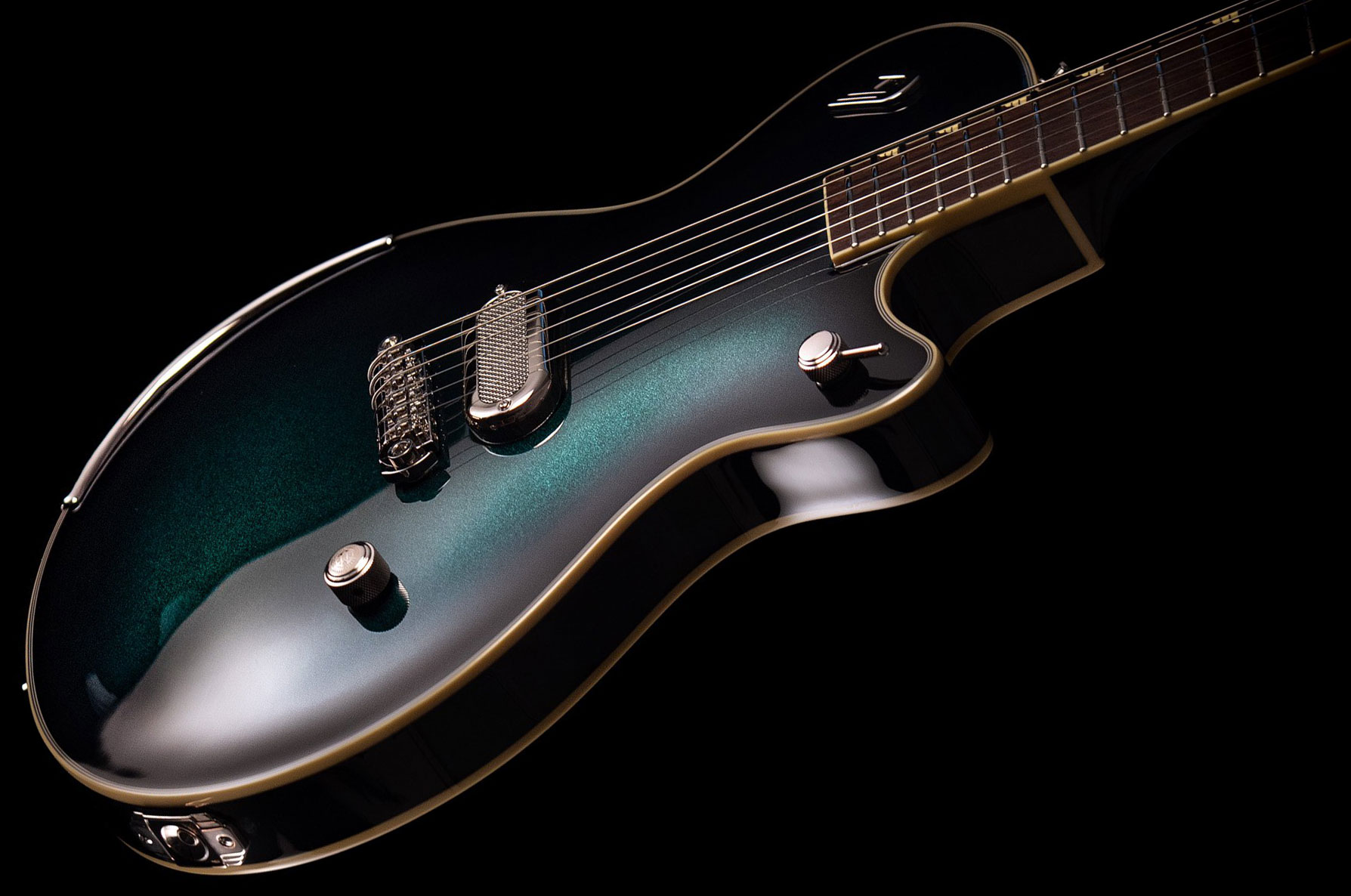 Duesenberg Jeff Darosa Alliance Signature 1h Ht Rw - Catalina Green Burst - Single-Cut-E-Gitarre - Variation 1