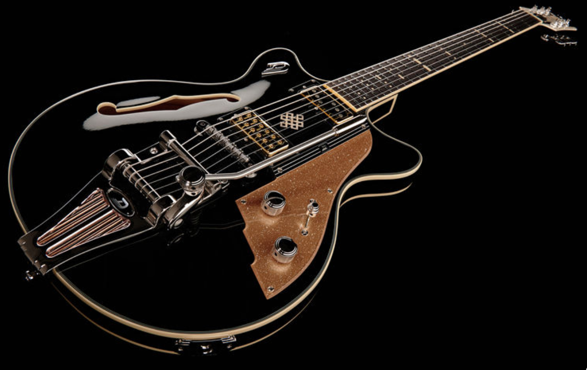 Duesenberg Joe Walsh Alliance Signature Hs Trem Rw - Black - Semi-Hollow E-Gitarre - Variation 1