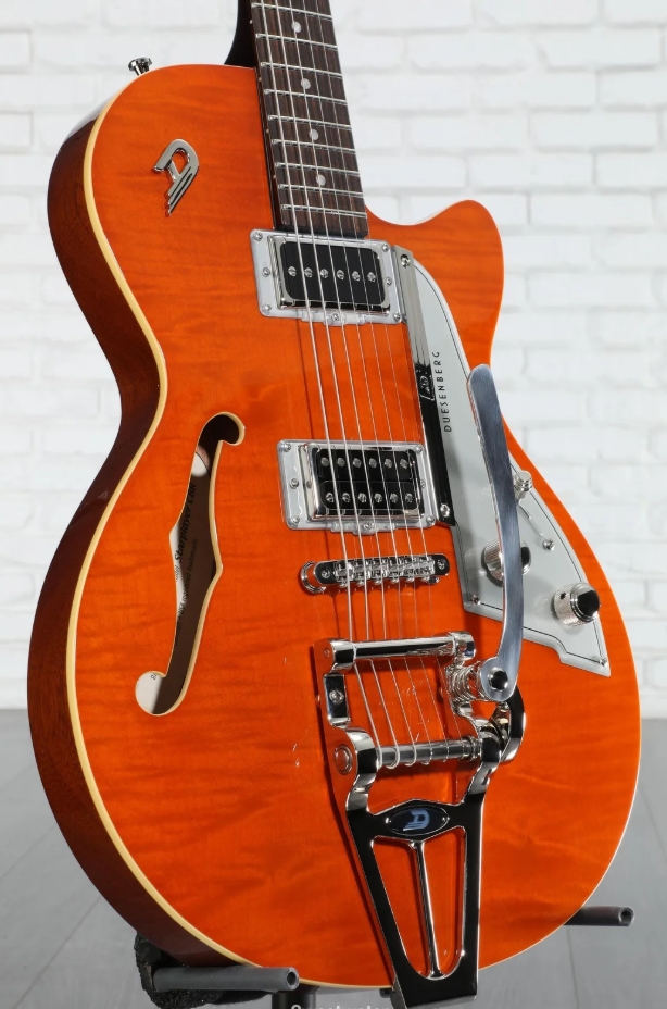 Duesenberg Starplayer Cbr Hs Trem Bigsby Rw - Transparent Vintage Orange - Semi-Hollow E-Gitarre - Variation 1