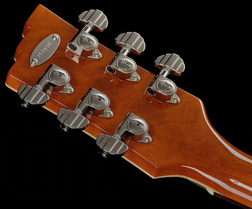 Duesenberg Starplayer Cbr Hs Trem Bigsby Rw - Transparent Black Burst - Semi-Hollow E-Gitarre - Variation 8