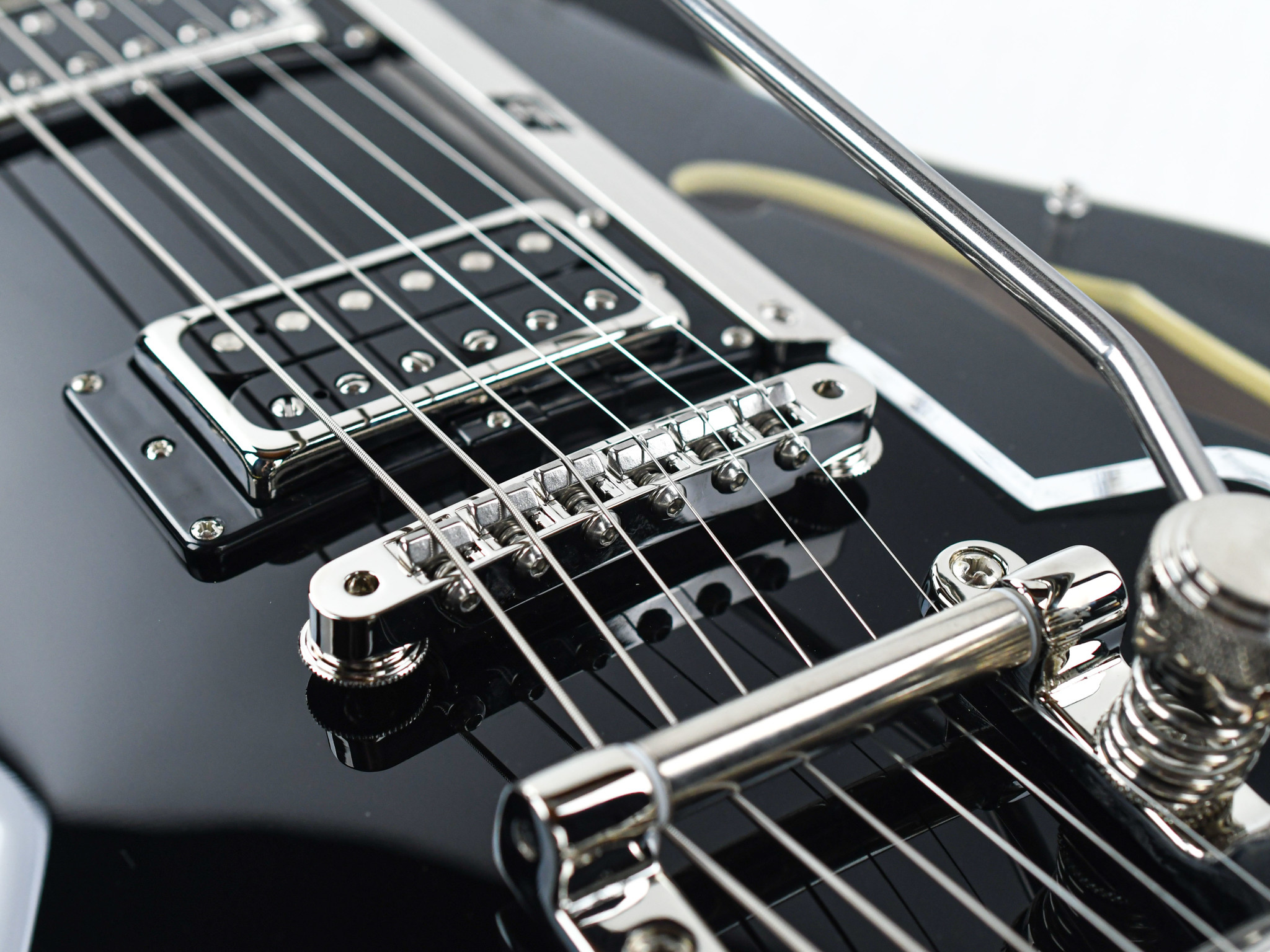 Duesenberg Starplayer Tv Deluxe Double F-hole Hs Trem Rw - Black - Semi-Hollow E-Gitarre - Variation 2