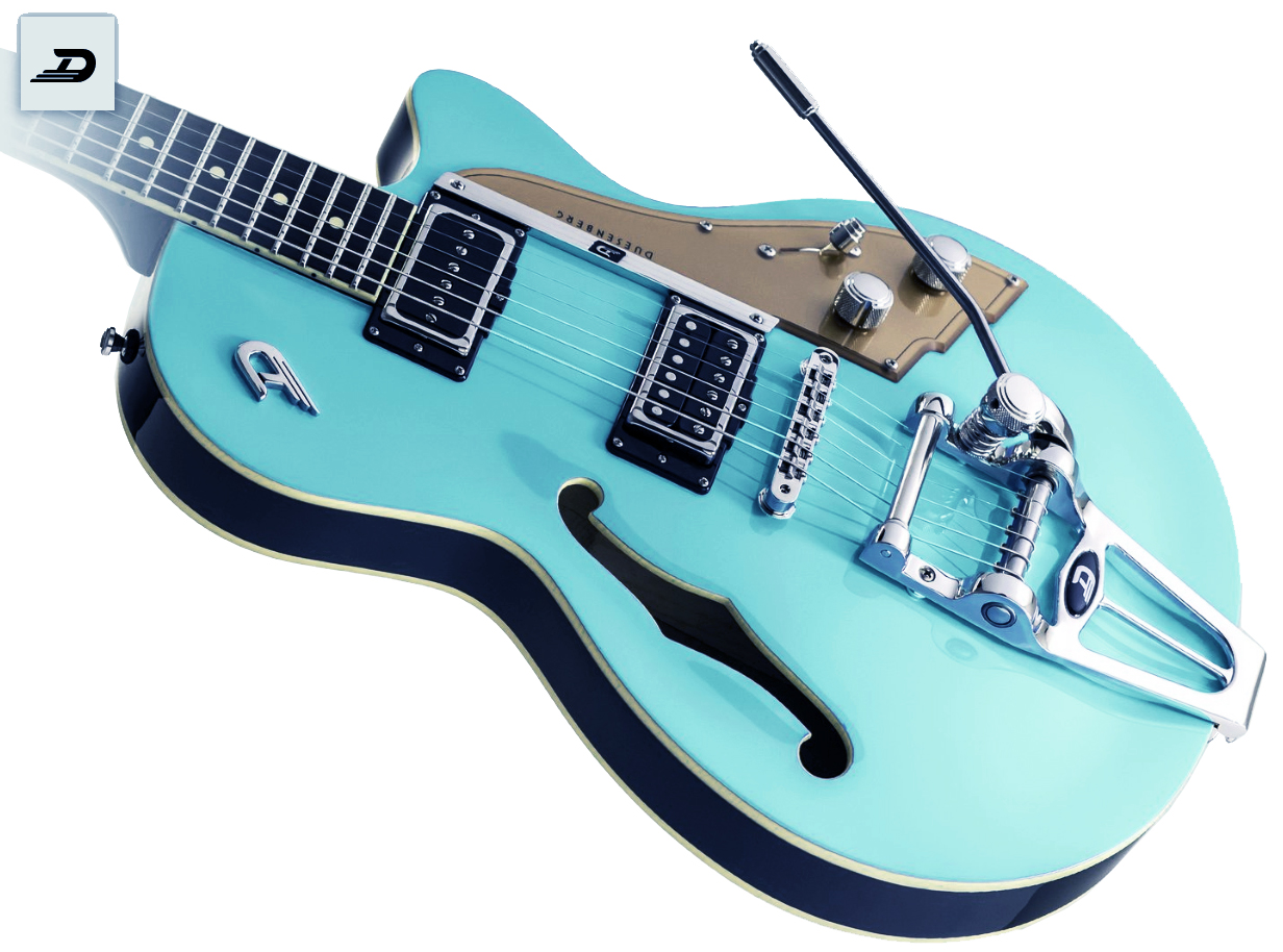 Duesenberg Starplayer Tv Hs Trem Rw - Narvik Blue - Semi-Hollow E-Gitarre - Variation 1