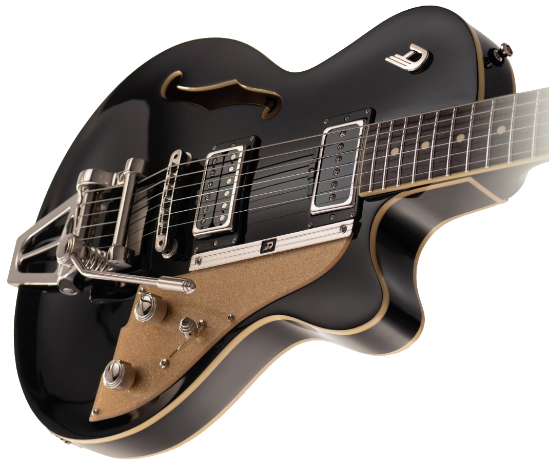 Duesenberg Starplayer Tv Hs Trem Rw - Black - Semi-Hollow E-Gitarre - Variation 1