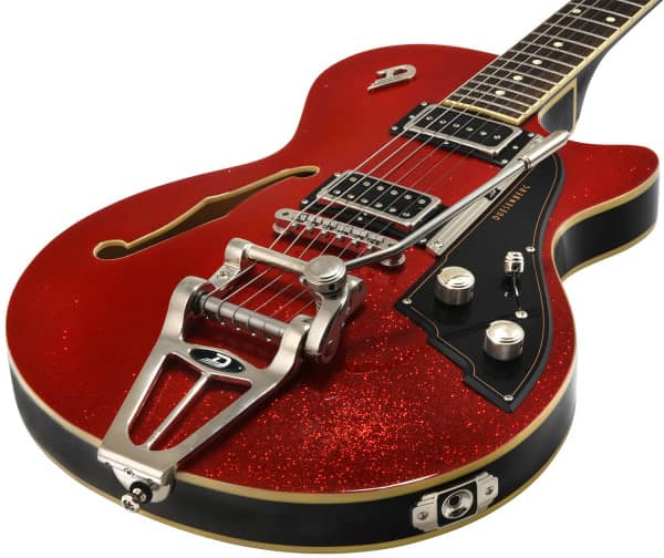 Duesenberg Starplayer Tv Hs Trem Rw - Red Sparkle - Semi-Hollow E-Gitarre - Variation 1