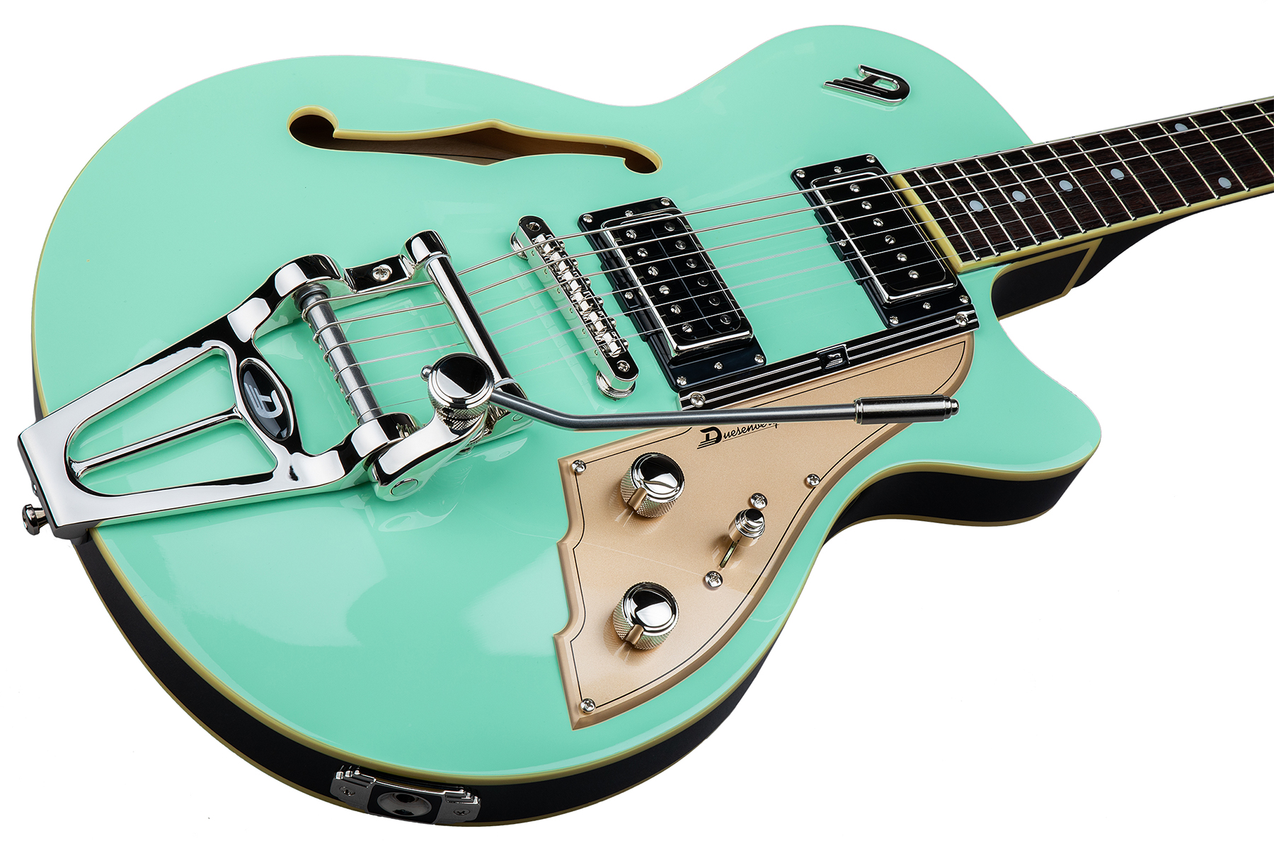 Duesenberg Starplayer Tv Hs Trem Rw - Surf Green - Semi-Hollow E-Gitarre - Variation 4