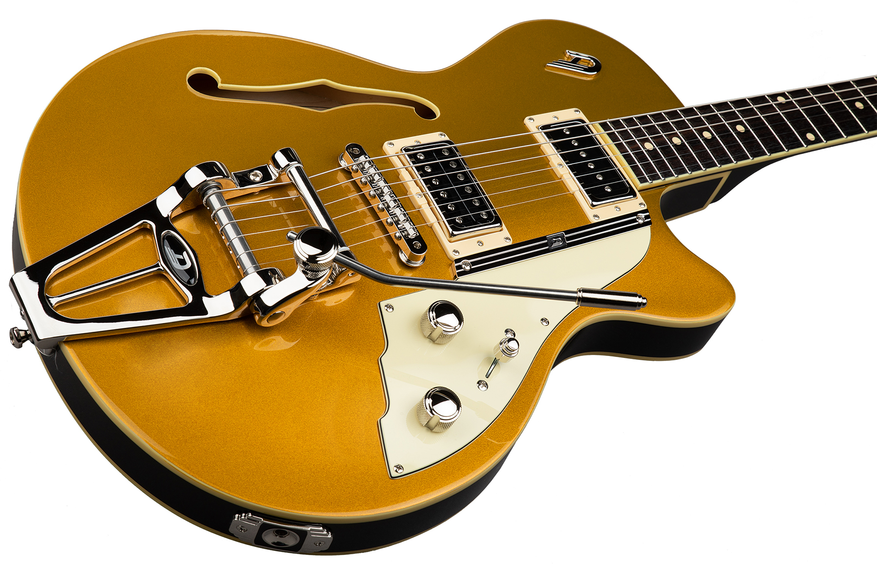 Duesenberg Starplayer Tv Hs Trem Rw - Gold Top - Semi-Hollow E-Gitarre - Variation 1