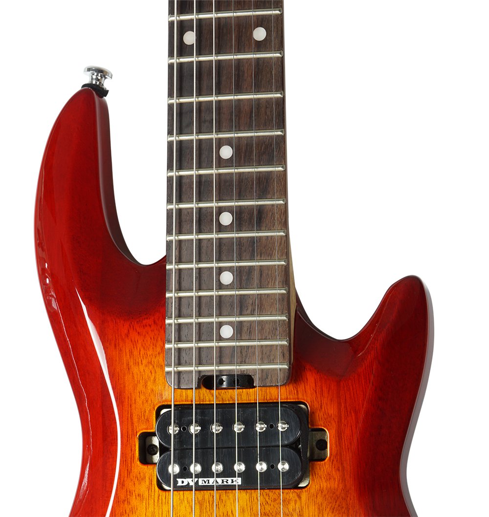 Dv Mark Dv Little Guitar G1 Hh Ht Rw - Cherry Red Sunburst - Elektrische Reisegitarre - Variation 1