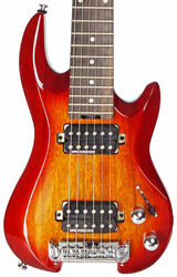 Elektrische reisegitarre Dv mark DV Little Guitar G1 - Cherry red sunburst
