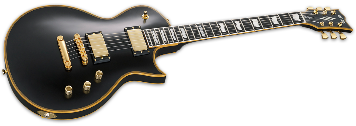 Esp E-ii Ec-ii Eclipse Db Hh Emg Ht Eb - Vintage Black - Single-Cut-E-Gitarre - Variation 2