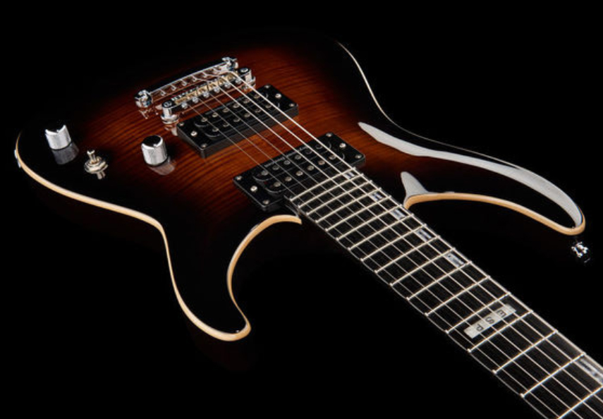 Esp E-ii Horizon Nt Japon Hh Seymour Duncan Ht Eb - Dark Brown Sunburst - E-Gitarre in Str-Form - Variation 2