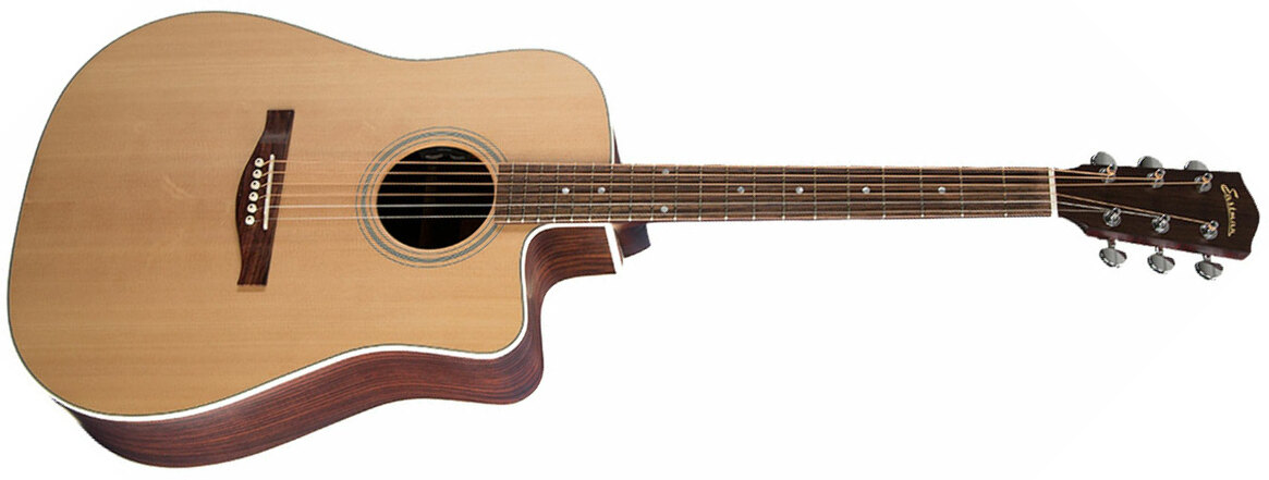 Eastman Ac220ce Dreadnought Cw Epicea Palissandre Rw +housse - Natural - Elektroakustische Gitarre - Main picture