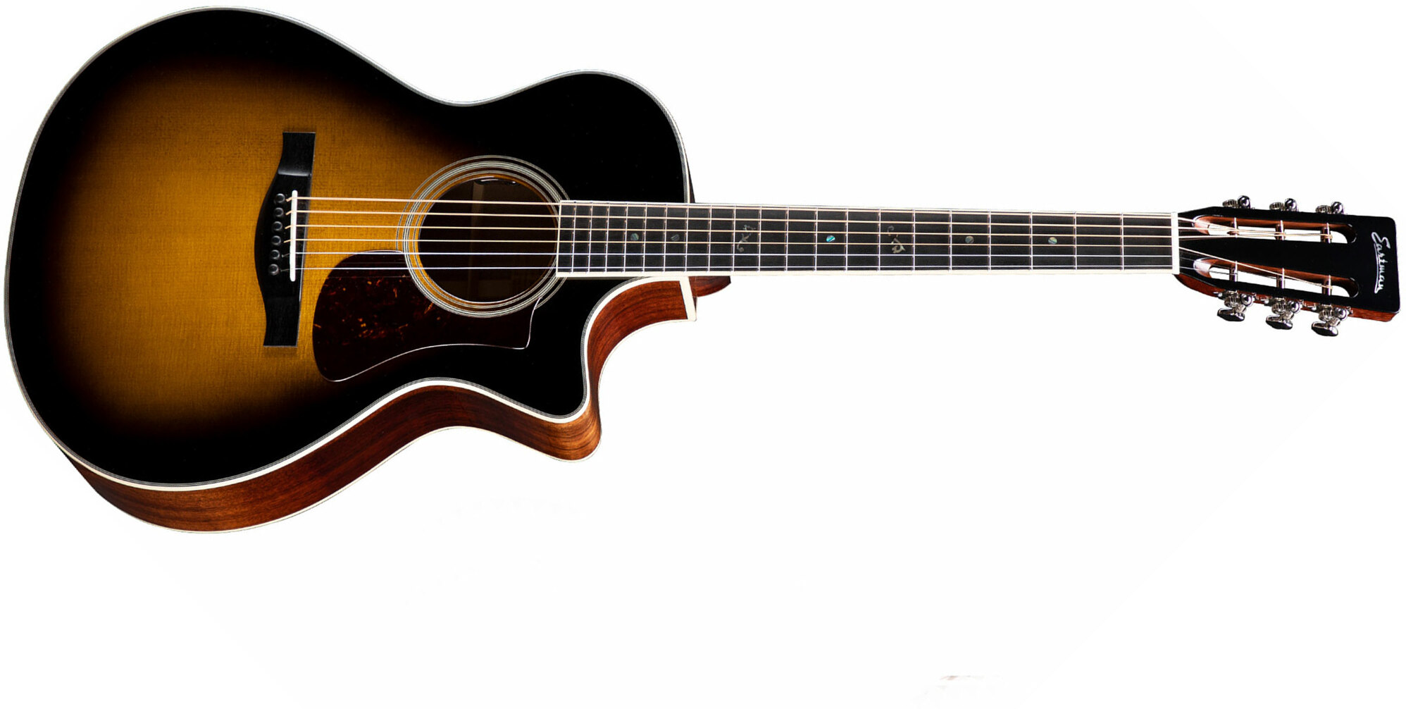 Eastman Ac308ce Ltd Grand Auditorium Cw Epicea Acajou Eb - Sunburst - Elektroakustische Gitarre - Main picture