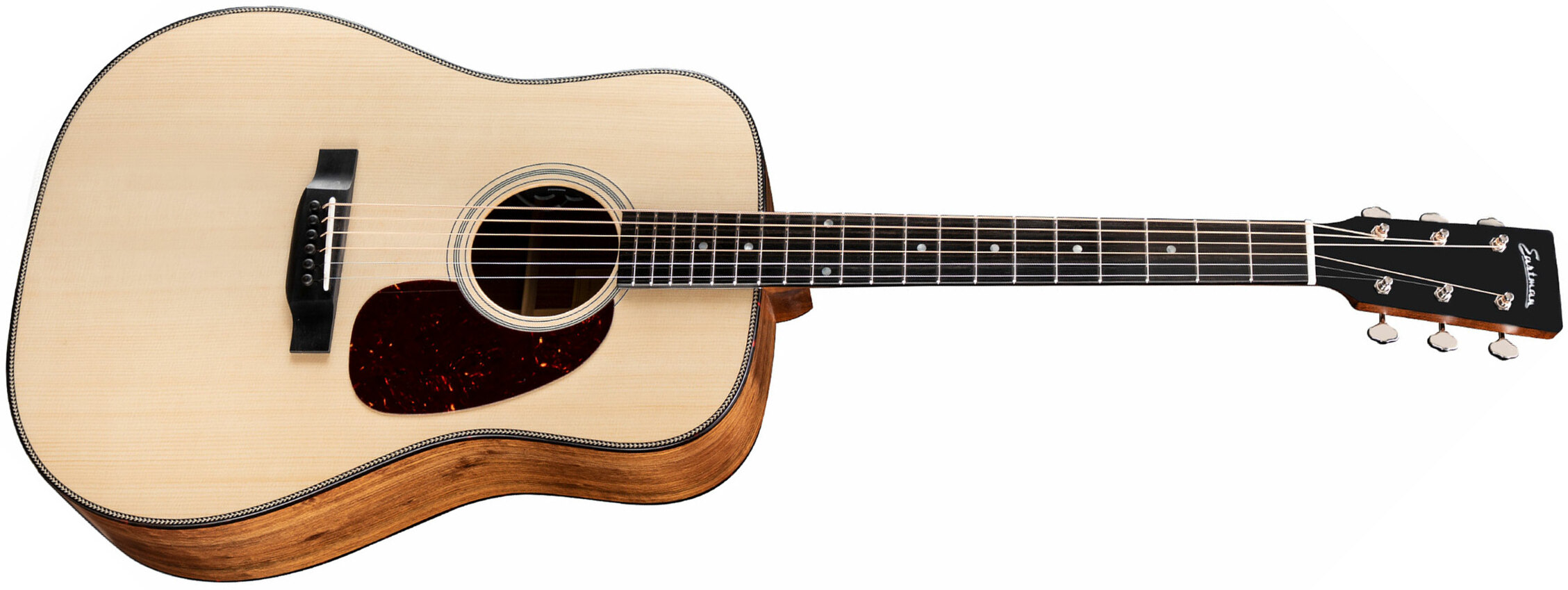 Eastman E3de Traditional Dreadnought Epicea Ovangkol Eb +housse - Natural - Elektroakustische Gitarre - Main picture