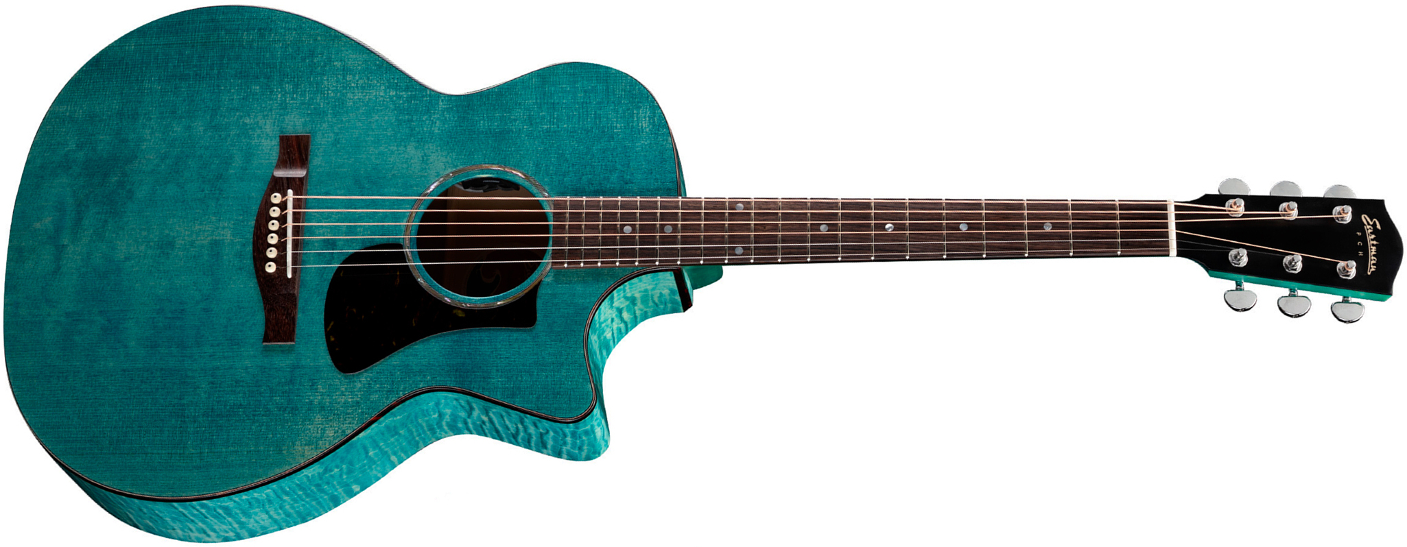 Eastman Pch3-gace Grand Auditorium Cw Epicea Erable Rw - Truetone Gloss Faded Blue - Folk-Gitarre - Main picture