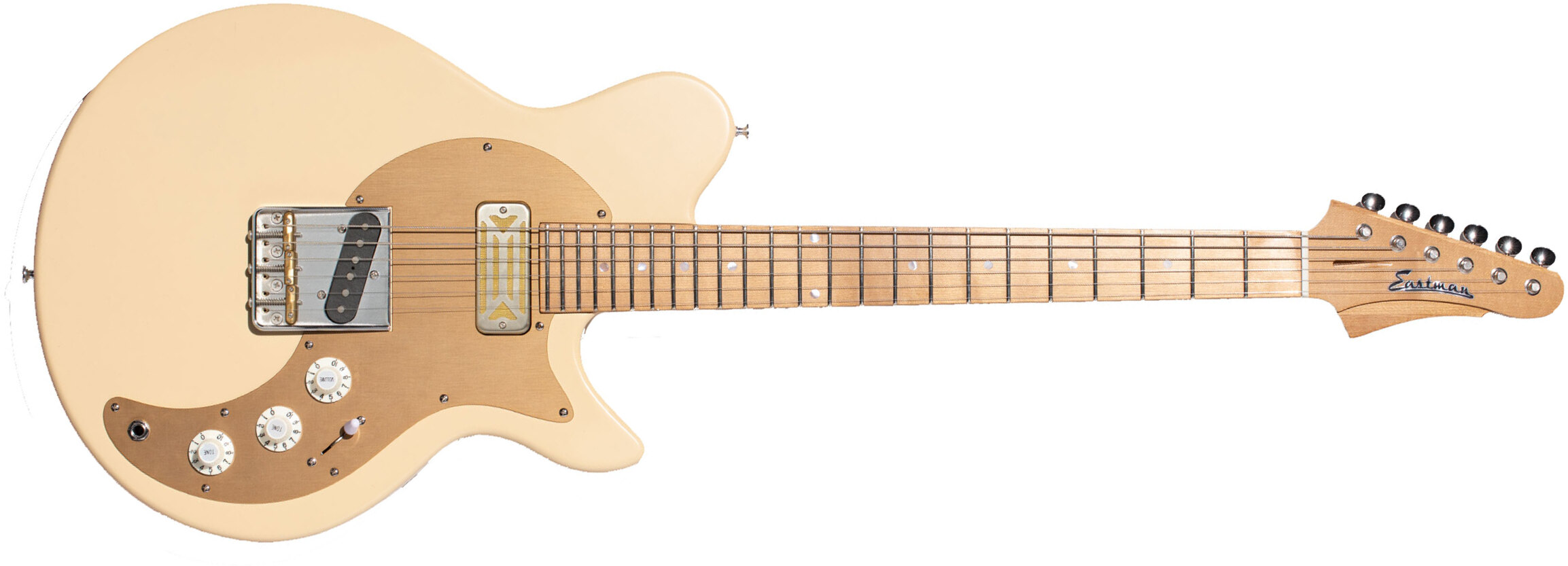 Eastman Sc52 Fullertone 2s Ht Mn - Truetone Satin Desert Sand - Retro-Rock-E-Gitarre - Main picture