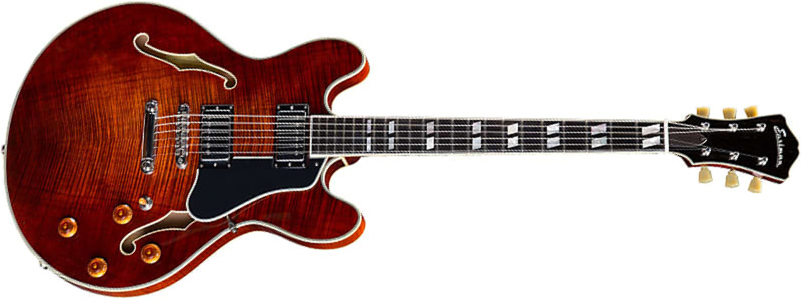 Eastman T486 Thinline Laminate Tout Erable Hh Seymour Duncan Ht Eb - Classic - Semi-Hollow E-Gitarre - Main picture