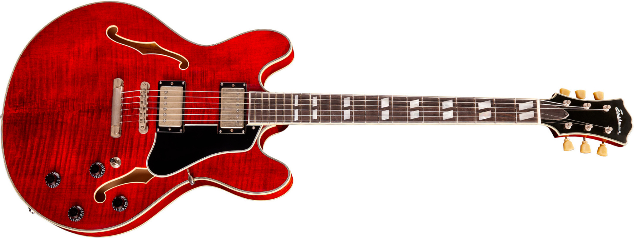 Eastman T59/tv Thinline 2h Seymour Duncan Ht Eb - Truetone Vintage Gloss Classic - Single-Cut-E-Gitarre - Main picture