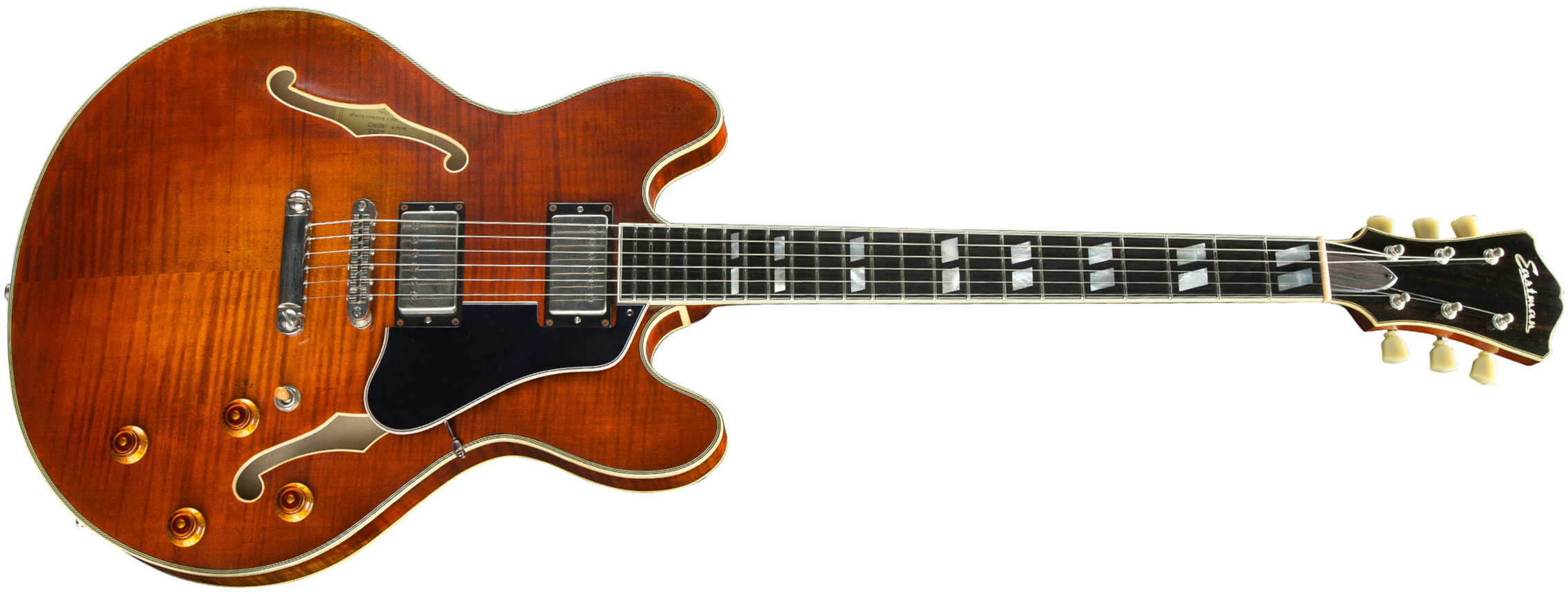 Eastman T59v Thinline Laminate Hh Lollar Ht Eb - Classic - Semi-Hollow E-Gitarre - Main picture