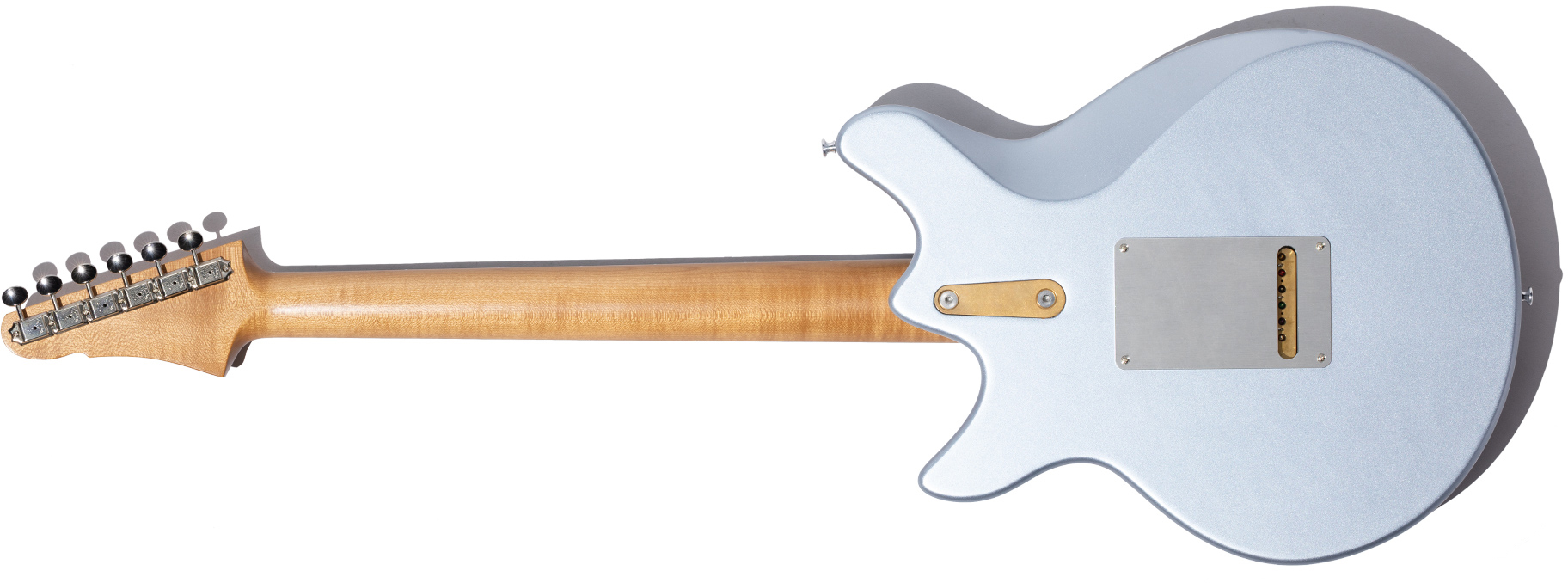 Eastman Dc62 Fullertone Hss Trem Rw - Truetone Satin Ice Blue Metallic - Retro-Rock-E-Gitarre - Variation 1