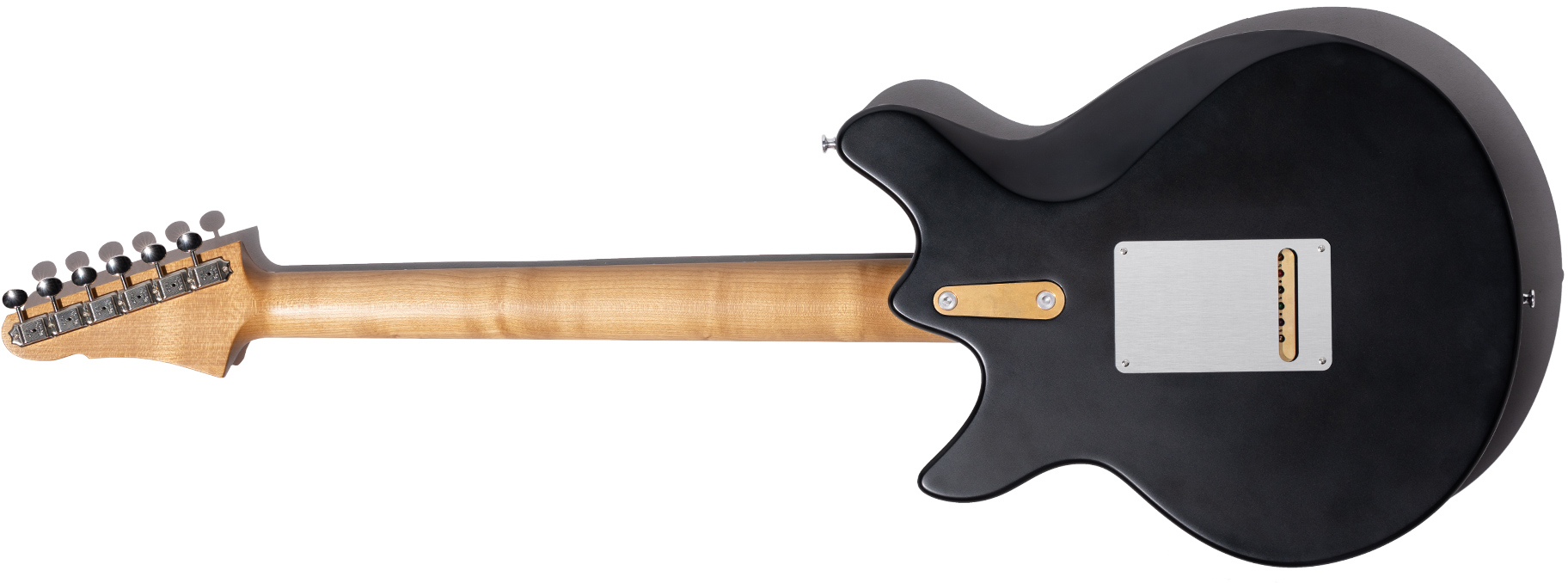 Eastman Dc62 Fullertone Hss Trem Rw - Truetone Satin Moss Black - Retro-Rock-E-Gitarre - Variation 1