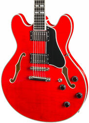 Semi-hollow e-gitarre Eastman T486 Thinline Laminate - Red