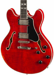 Semi-hollow e-gitarre Eastman T59v Thinline Laminate - Red