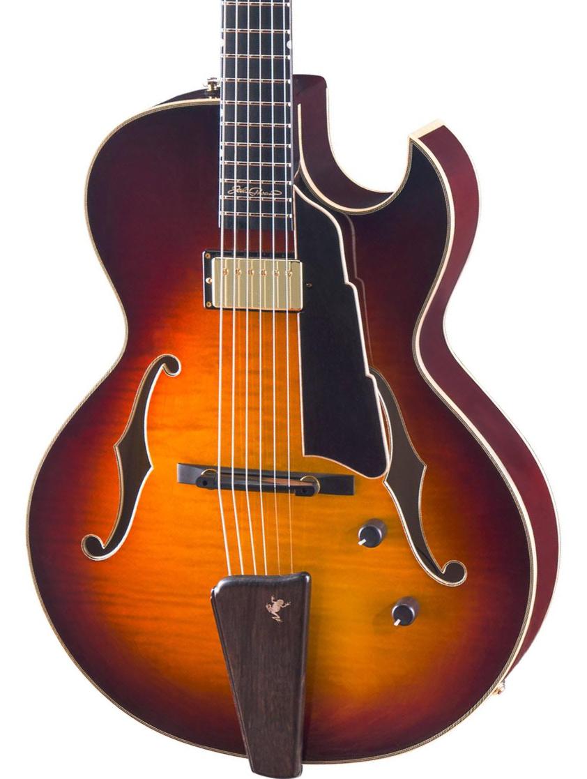 Hollowbody e-gitarre Eastman John Pisano 30th Anniversary AR480CE - Truetone gloss sunburst