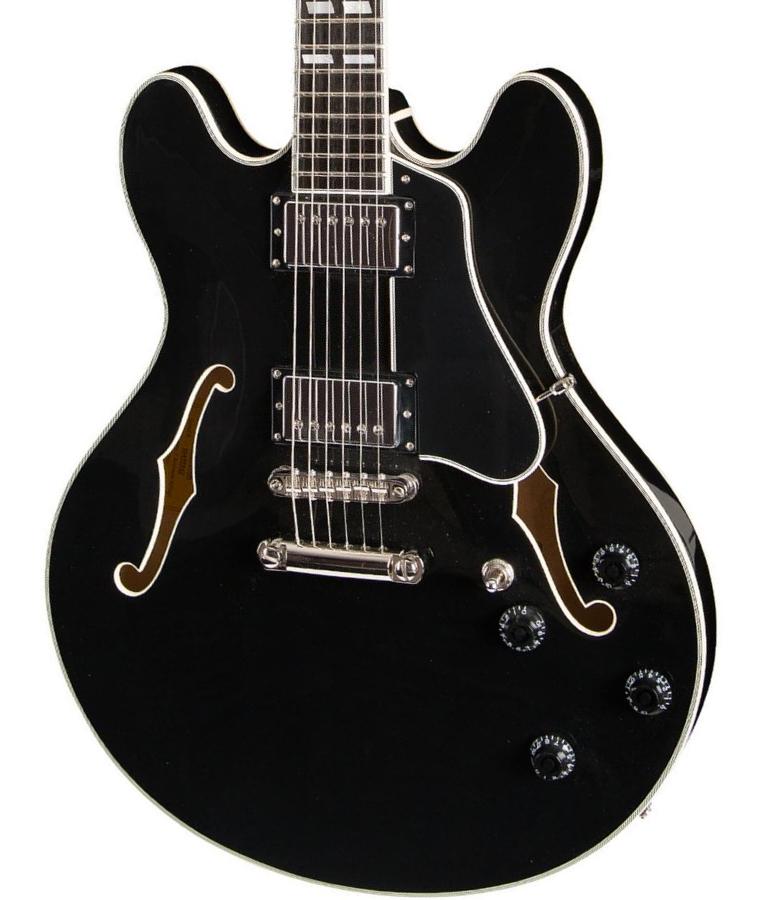 Semi-hollow e-gitarre Eastman Thinline T486 - Truetone Gloss Black