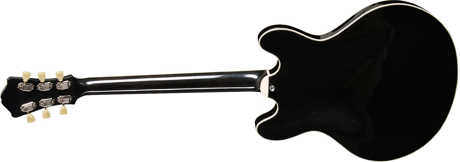 Eastman T486 Thinline 2h Seymour Duncan Ht Eb - Black - Semi-Hollow E-Gitarre - Variation 1