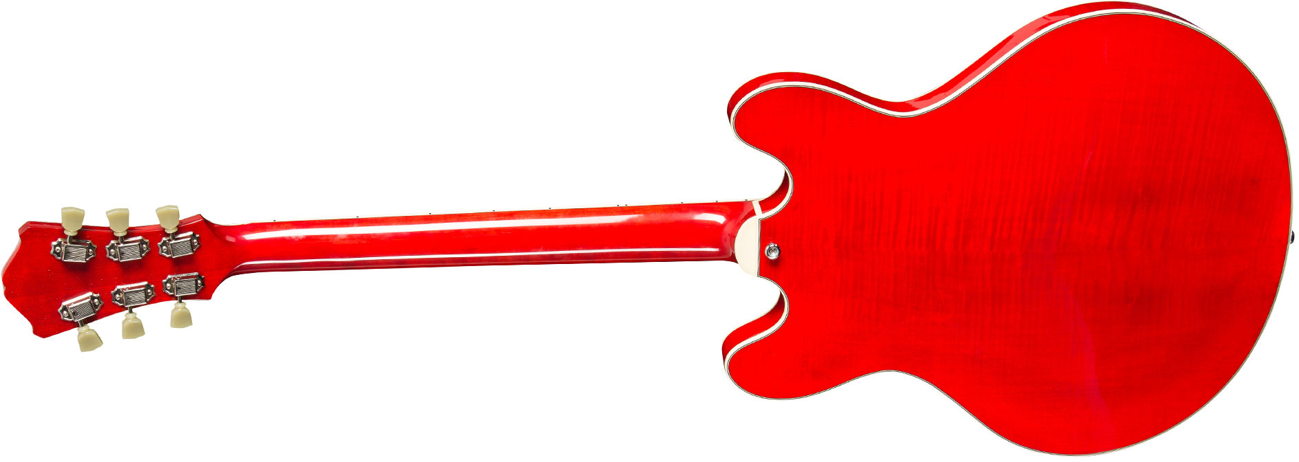 Eastman T486 Thinline Laminate Tout Erable Hh Seymour Duncan Ht Eb - Red - Semi-Hollow E-Gitarre - Variation 1