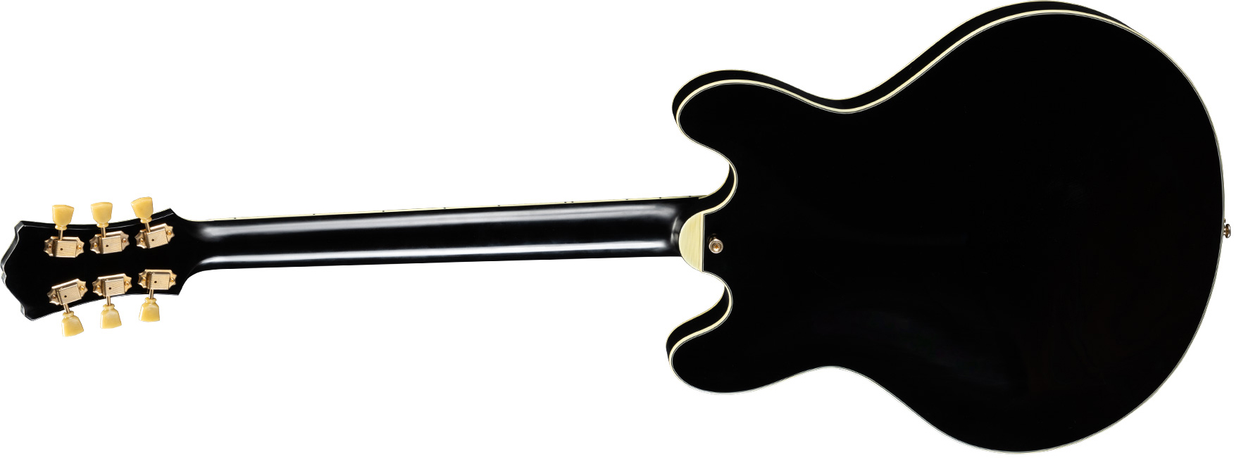 Eastman T59/tv-b Thinline 2h Lollar Trem Eb - Black - Single-Cut-E-Gitarre - Variation 1