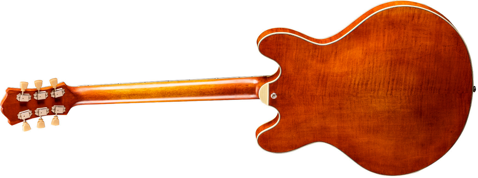 Eastman T59/tv Thinline 2h Seymour Duncan Ht Eb - Truetone Vintage Gloss Amber - Single-Cut-E-Gitarre - Variation 1