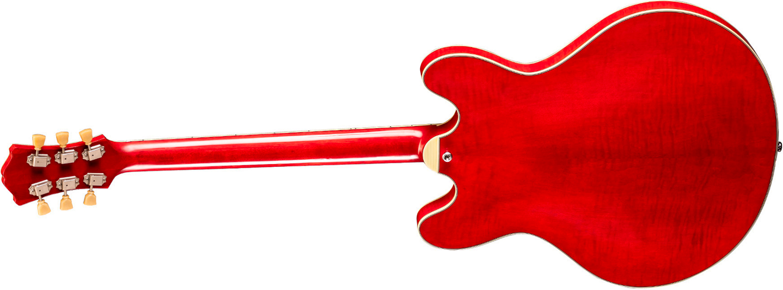 Eastman T59/tv Thinline 2h Seymour Duncan Ht Eb - Truetone Vintage Gloss Red - Single-Cut-E-Gitarre - Variation 1