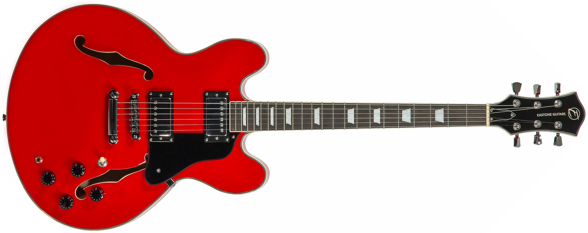 Eastone Gj70 Hh Ht Pur - Red - Semi-Hollow E-Gitarre - Main picture