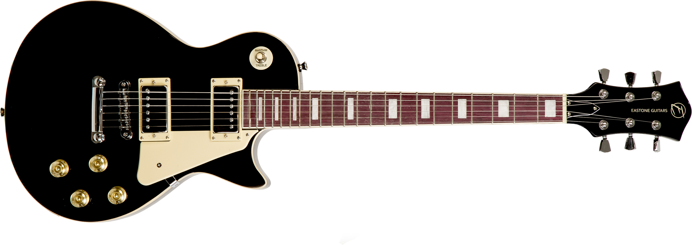 Eastone Lp100 Blk Hh Ht Pur - Black - Single-Cut-E-Gitarre - Main picture