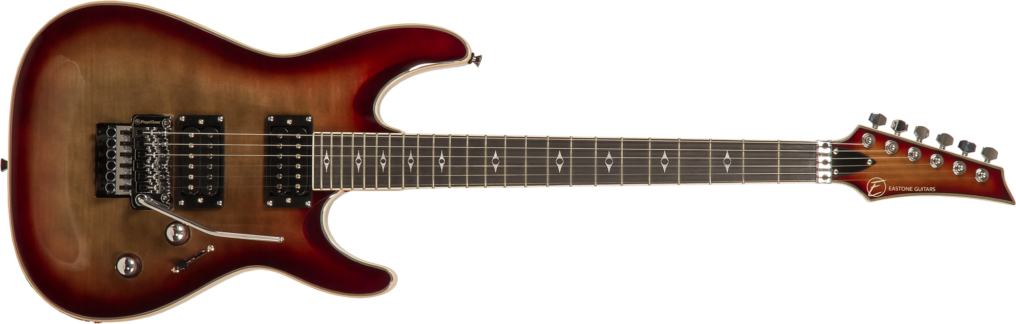 Eastone Metdc100 Hh Fr Pur - Black Flames - E-Gitarre in Str-Form - Main picture
