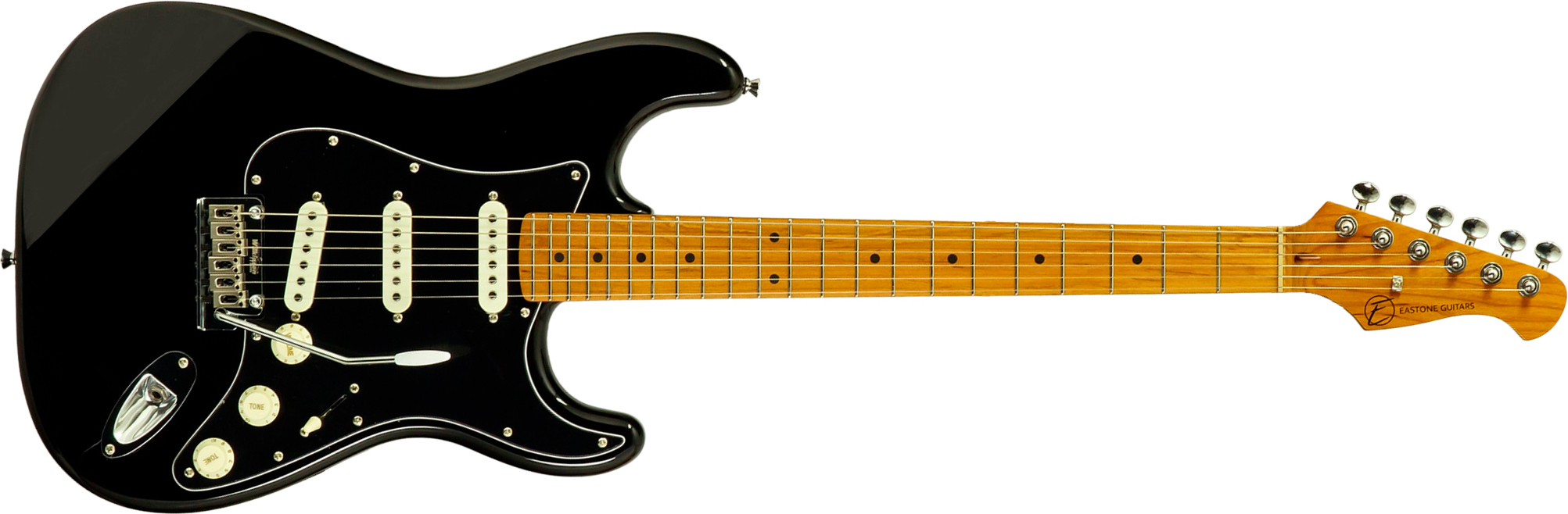 Eastone St100r-blk-mn 3s Trem Mn - Black - E-Gitarre in Str-Form - Main picture