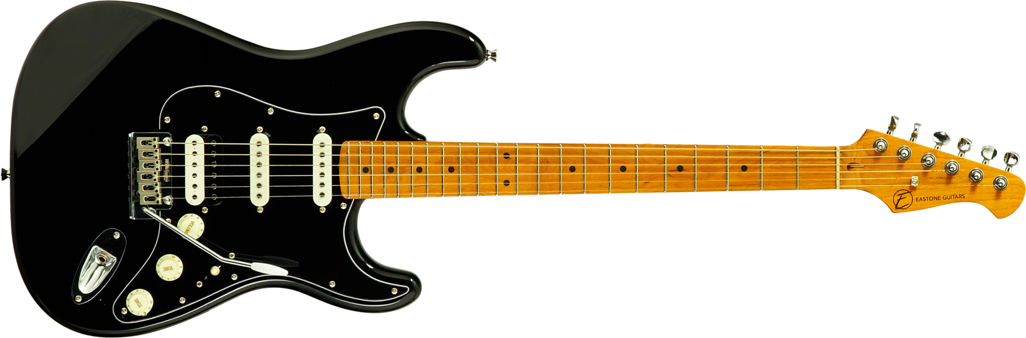 Eastone St150r-blk-rw Hss Trem Mn - Black - E-Gitarre in Str-Form - Main picture