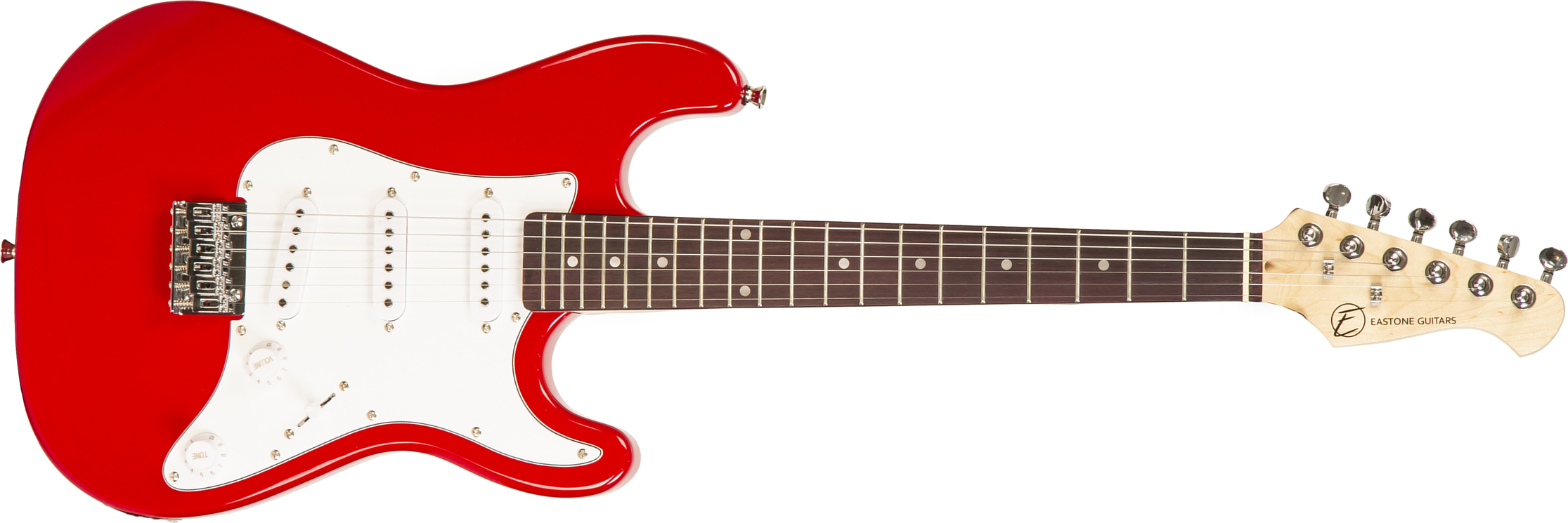Eastone Str Mini Sss Ht Pur - Red - E-Gitarre für Kinder - Main picture