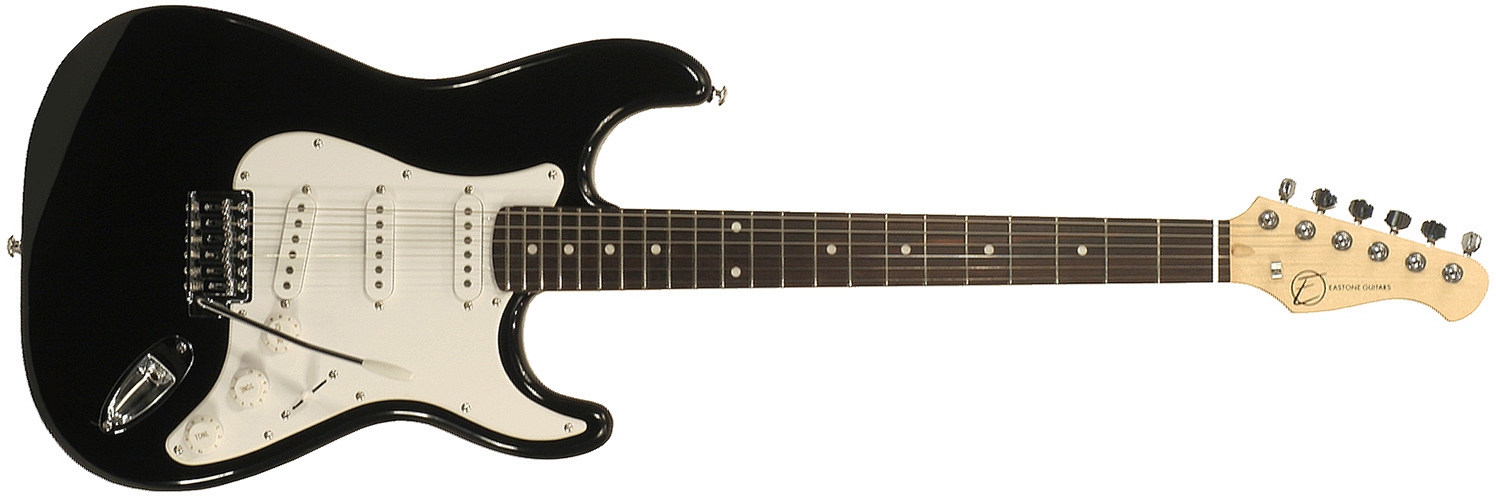 Eastone Str70-blk 3s Pur - Black - E-Gitarre in Str-Form - Main picture