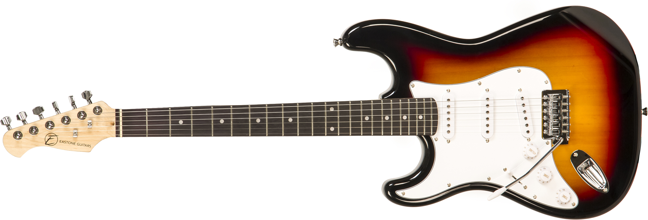 Eastone Str70t 3ts Lh Gaucher Sss Trem Pur - Sunburst - E-Gitarre für Linkshänder - Main picture