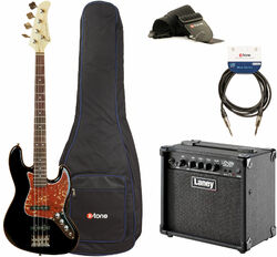 E-bass set Eastone JAB+Laney LX15B +Accessoires - Black