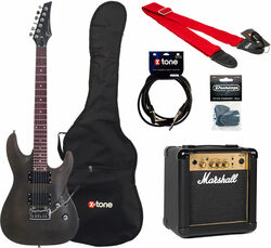 E-gitarre set Eastone METDC +MARSHALL MG10 +COURROIE +HOUSSE +CABLE +MEDIATORS - Black satin