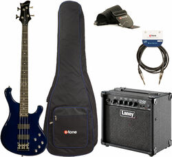 E-bass set Eastone RB +Laney LX15B +Accessoires - Blue