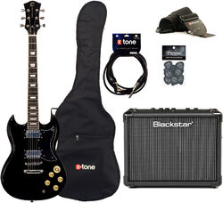 E-gitarre set Eastone SDC70 +Blackstar Id Core Stereo 10 V3 +Accessoires - Black