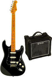 E-gitarre set Eastone ST150R-BLK-RW +X-Tone XT-10S Combo - black